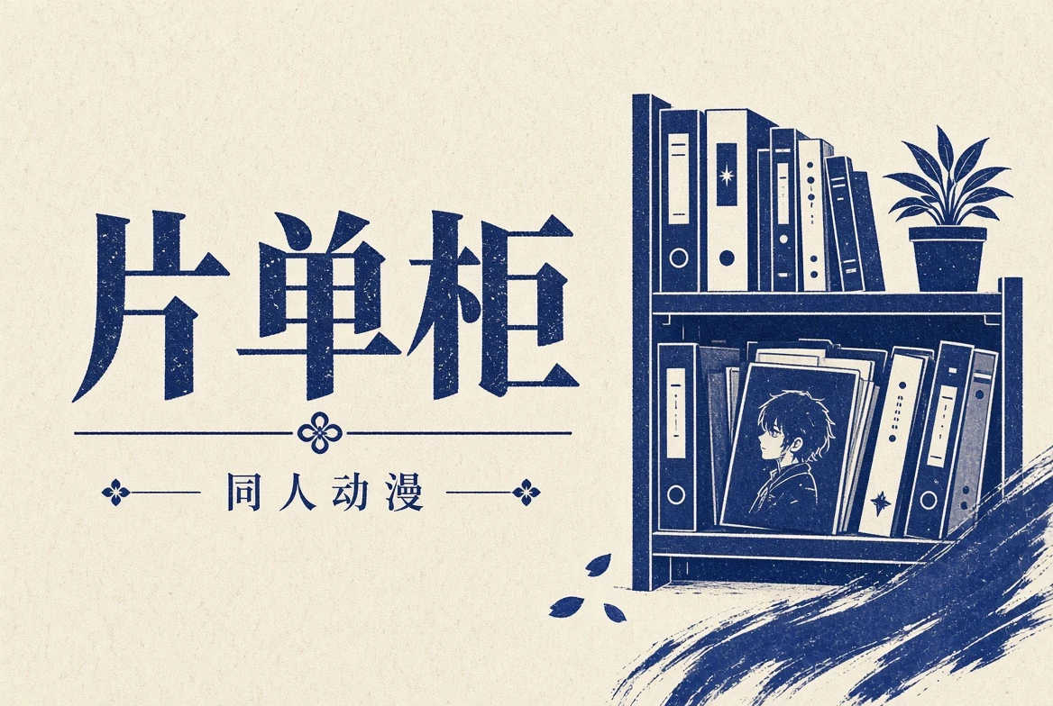 动漫片单柜书脊主题视觉